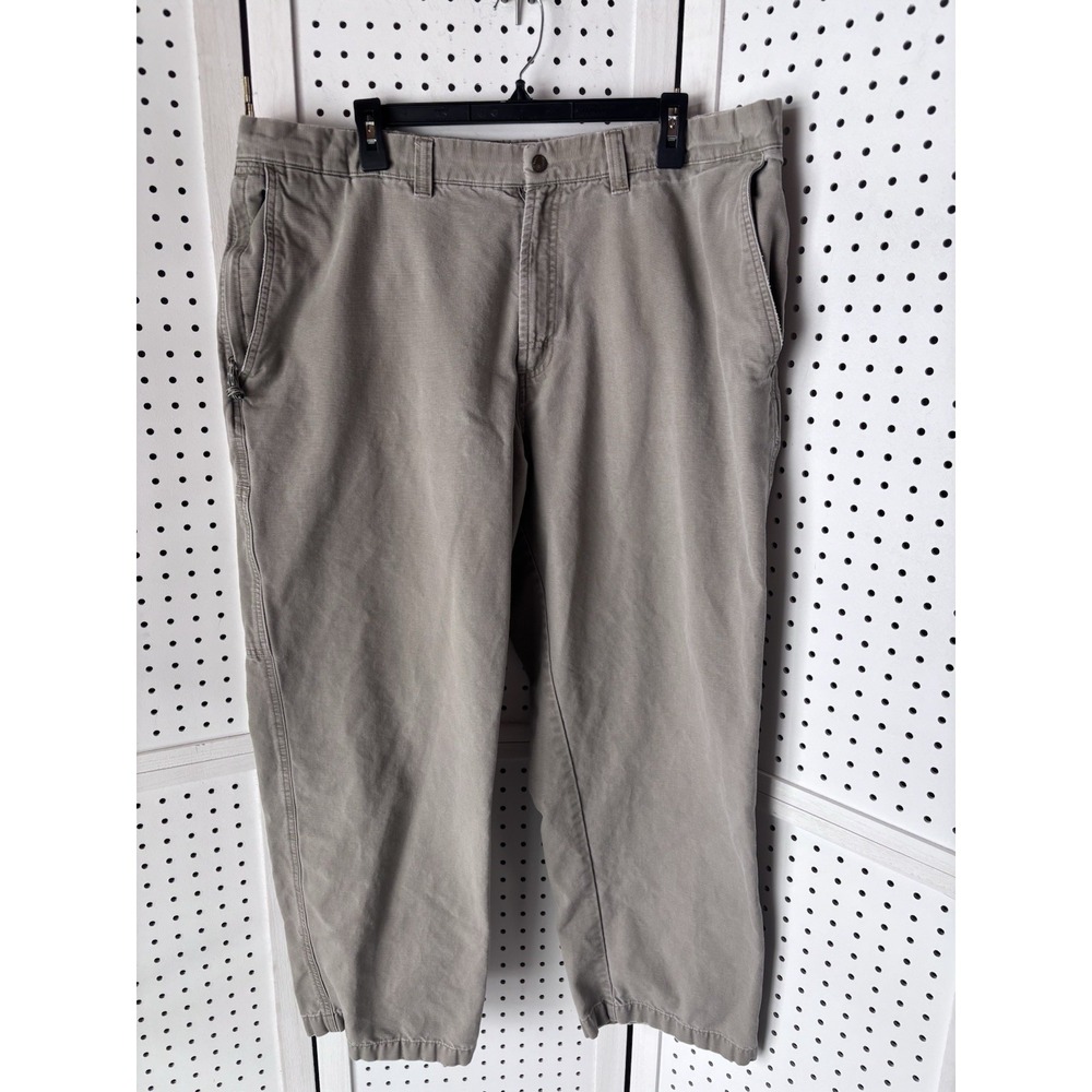 COLUMBIA Men's 100% Cotton Cargo 42x28 Pants W/ Side Zipper Pocket Workwear